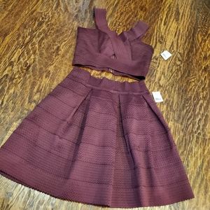 Charlotte Russe 2 piece wine colored dresz